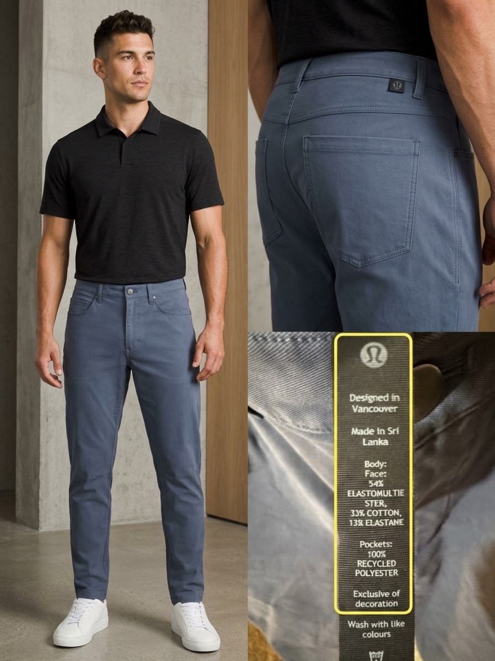 lululemon athletica Men’s Slate Blue Slim Jeans
